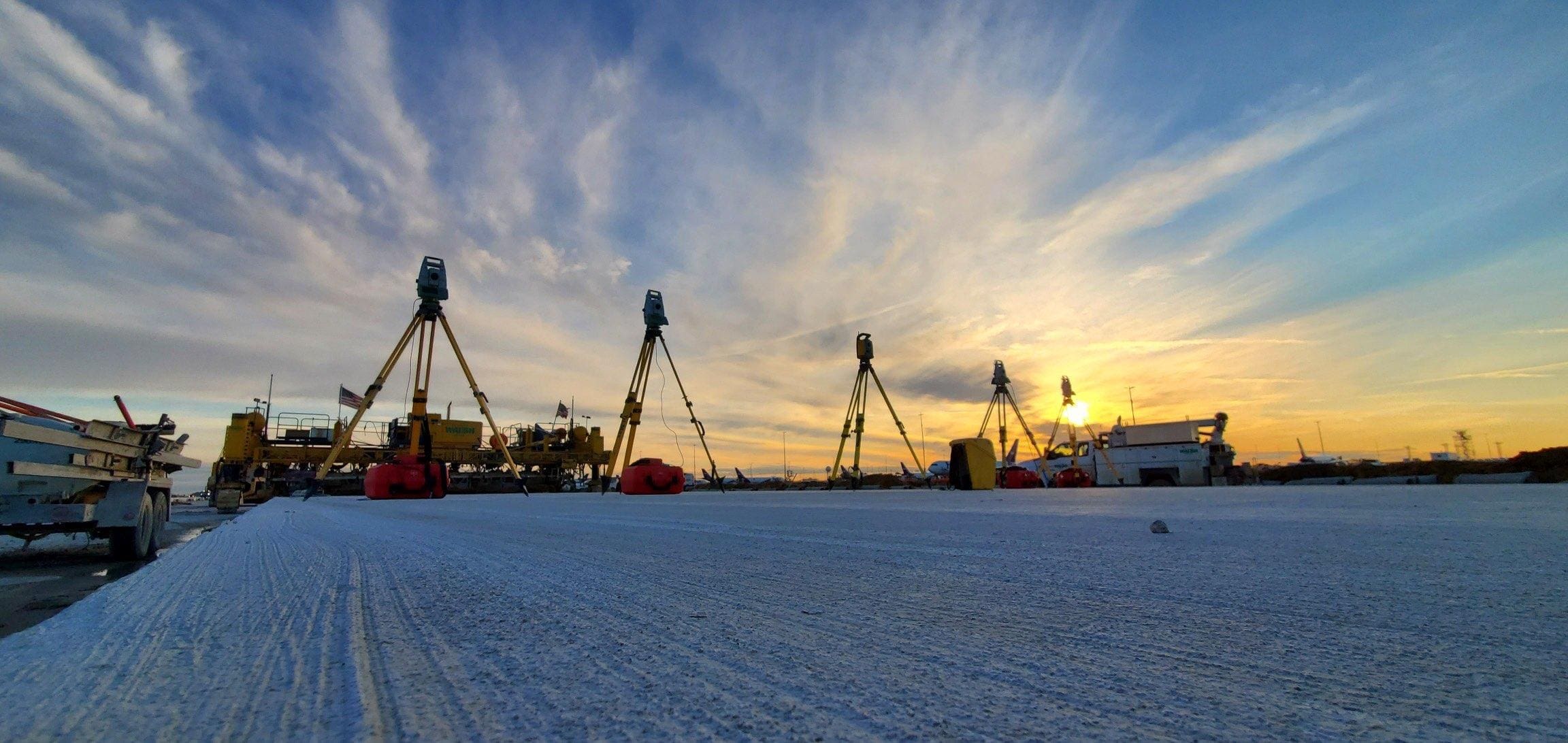Multiple alignment tools being used on site